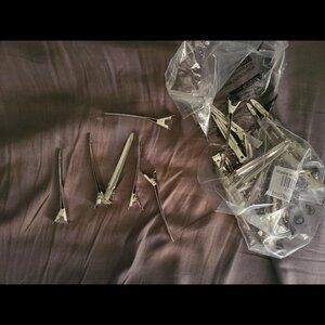 New 24-Pack Rustproof Metal Duckbill Clips, 3.5In Silver Alligator Hair Clips